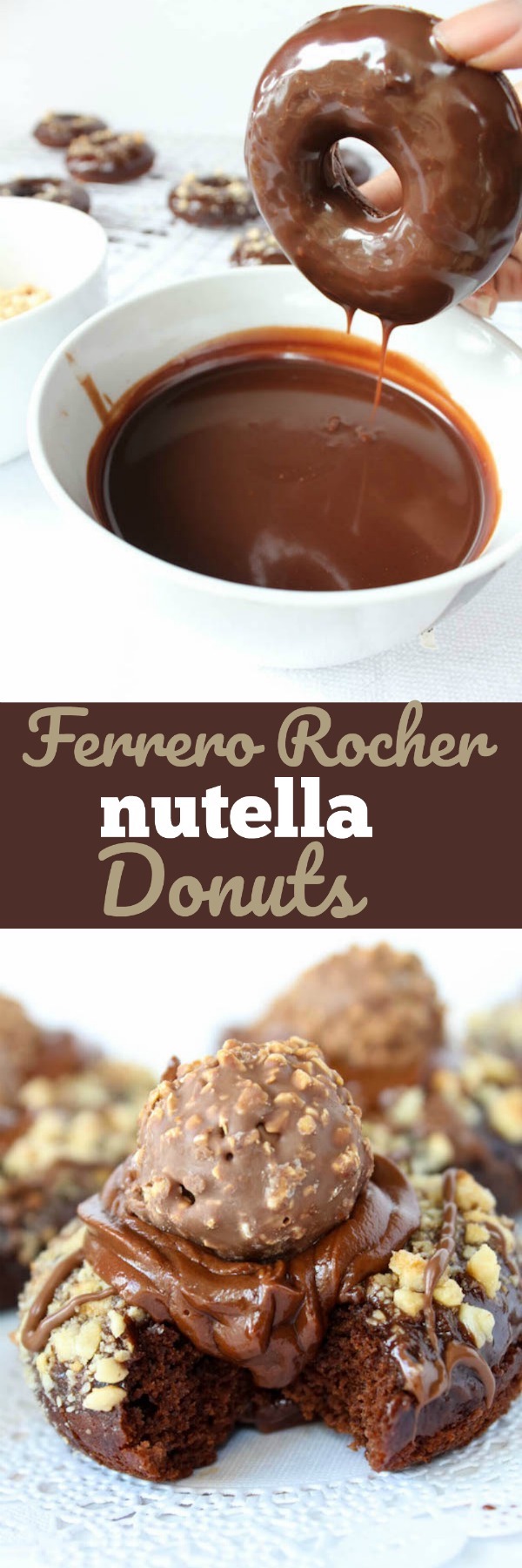 Ferrero Rocher Nutella Donuts! Find the recipe on queensleeappetit.com