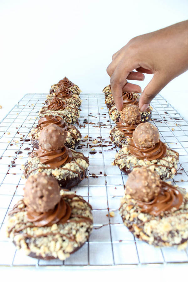 Ferrero Rocher Nutella Donuts Recipe on queensleeappetit.com