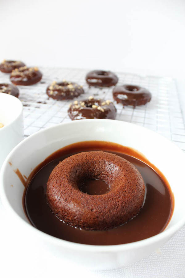 Nutella Donuts dipped in Nutella Ganache