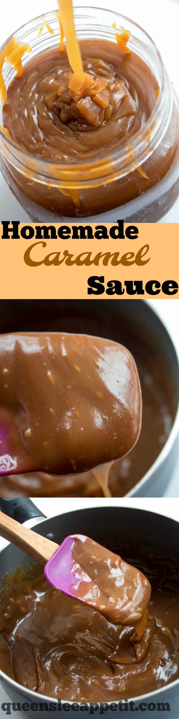 Beautiful, thick, mouth-watering homemade caramel sauce that you can use as a topping for ice-cream or any dessert!