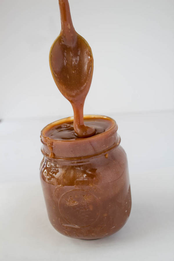 Beautiful, thick, mouth-watering homemade caramel sauce that you can use as a topping for ice-cream or any dessert!