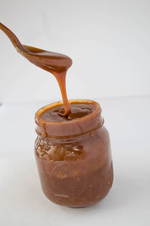 Beautiful, thick, mouth-watering homemade caramel sauce that you can use as a topping for ice-cream or any dessert!