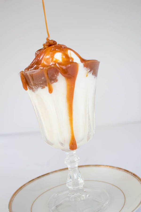 Beautiful, thick, mouth-watering homemade caramel sauce that you can use as a topping for ice-cream or any dessert!