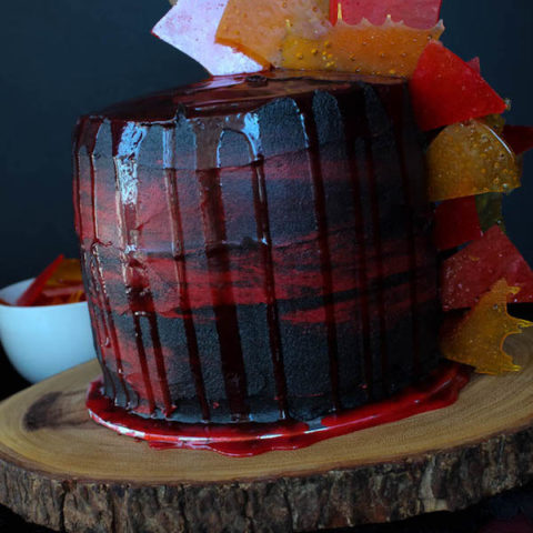 Game of Thrones Fire and Blood Layer Cake recipe on queensleeappetit.com