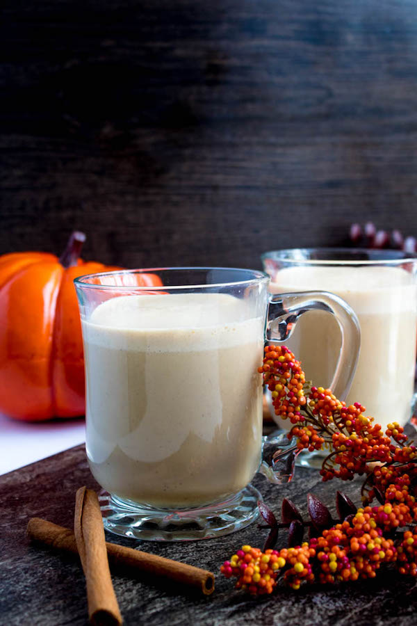 This Caramel Pumpkin Spice Latte is rich, creamy and loaded with pumpkin flavour. Whole milk flavoured with pumpkin purée, spices and caramel, then blended with freshly brewed espresso. This is the perfect drink for the fall season.