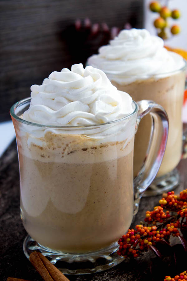 This Caramel Pumpkin Spice Latte is rich, creamy and loaded with pumpkin flavour. Whole milk flavoured with pumpkin purée, spices and caramel, then blended with freshly brewed espresso. This is the perfect drink for the fall season.