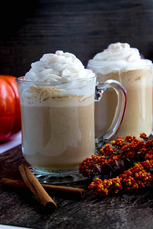 This Caramel Pumpkin Spice Latte is rich, creamy and loaded with pumpkin flavour. Whole milk flavoured with pumpkin purée, spices and caramel, then blended with freshly brewed espresso. This is the perfect drink for the fall season.