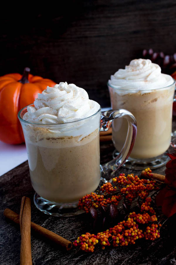 This Caramel Pumpkin Spice Latte is rich, creamy and loaded with pumpkin flavour. Whole milk flavoured with pumpkin purée, spices and caramel, then blended with freshly brewed espresso. This is the perfect drink for the fall season.