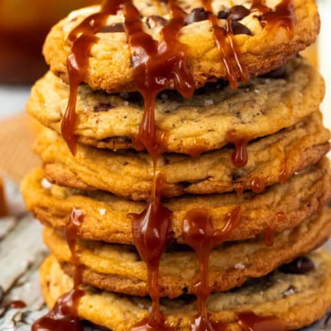 Salted Caramel Chocolate Chip Cookies