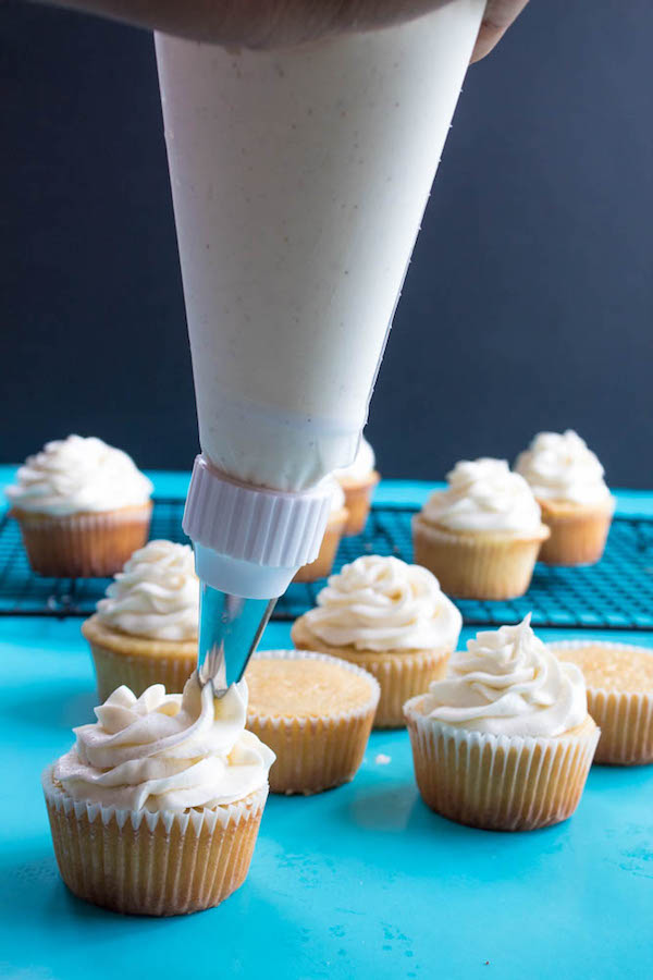 A light, fluffy, and dreamy Vanilla Buttercream Frosting. Perfect for frosting cakes, cupcakes, and more!
