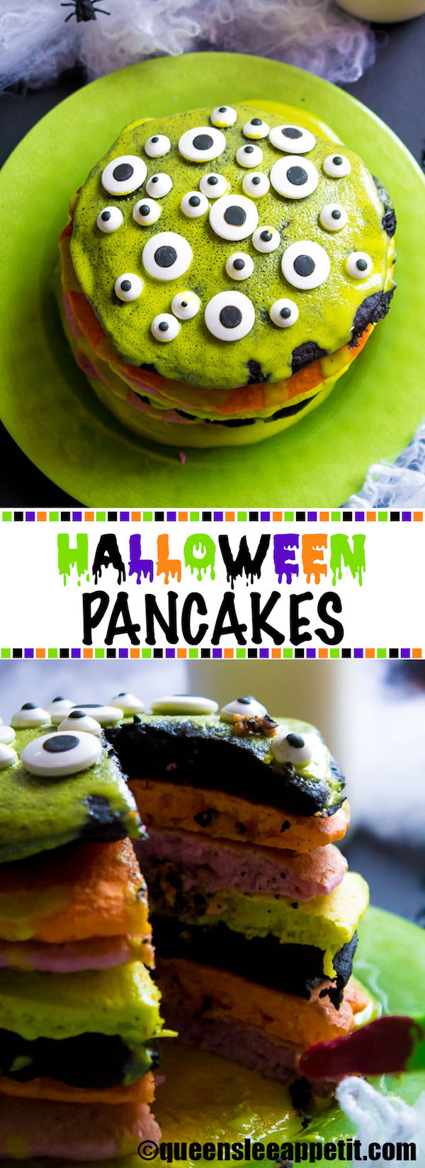 These Halloween Pancakes are a fun and easy breakfast to enjoy this Halloween!