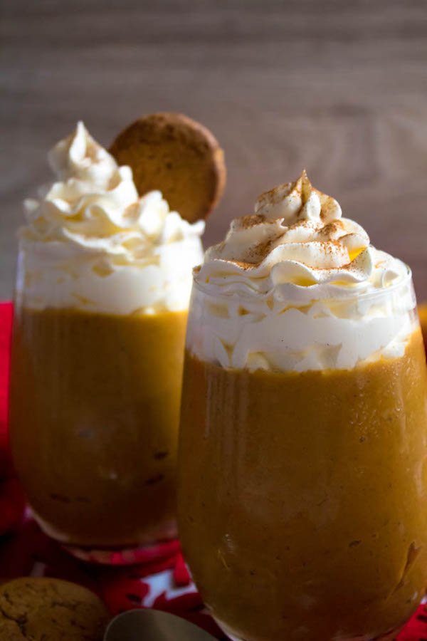 This Homemade Pumpkin Pudding is smooth, creamy and full of pumpkin flavour. Serve it with a dollop of whipped cream and a gingersnap cookie and this makes for a perfect fall dessert!