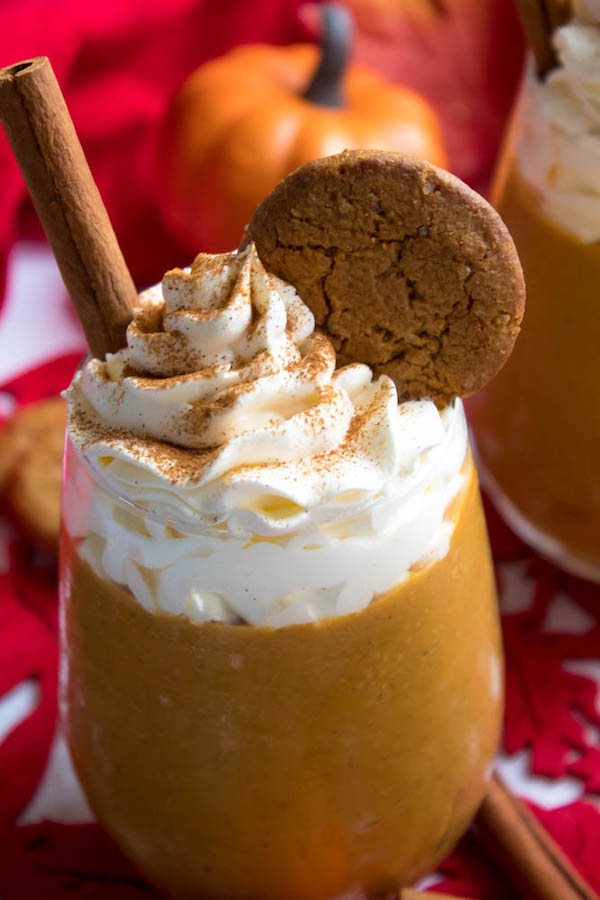 This Homemade Pumpkin Pudding is smooth, creamy and full of pumpkin flavour. Serve it with a dollop of whipped cream and a gingersnap cookie and this makes for a perfect fall dessert!