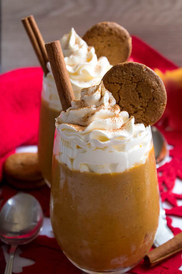 This Homemade Pumpkin Pudding is smooth, creamy and full of pumpkin flavour. Serve it with a dollop of whipped cream and a gingersnap cookie and this makes for a perfect fall dessert!