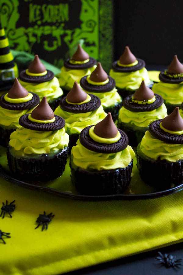 These Mini Melting Witch Cheesecakes are cute, fun and easy to make. They're the perfect dessert to serve at your Halloween party!