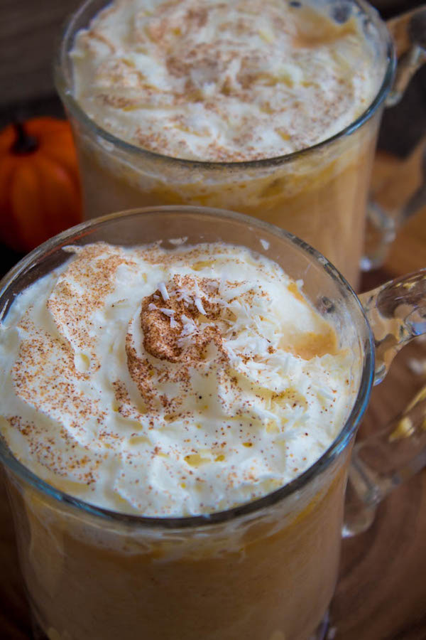 This Pumpkin Spice White Hot Chocolate is rich, smooth and creamy. Packed with classic fall flavours, this is the perfect beverage for warming up to the crisp autumn air.