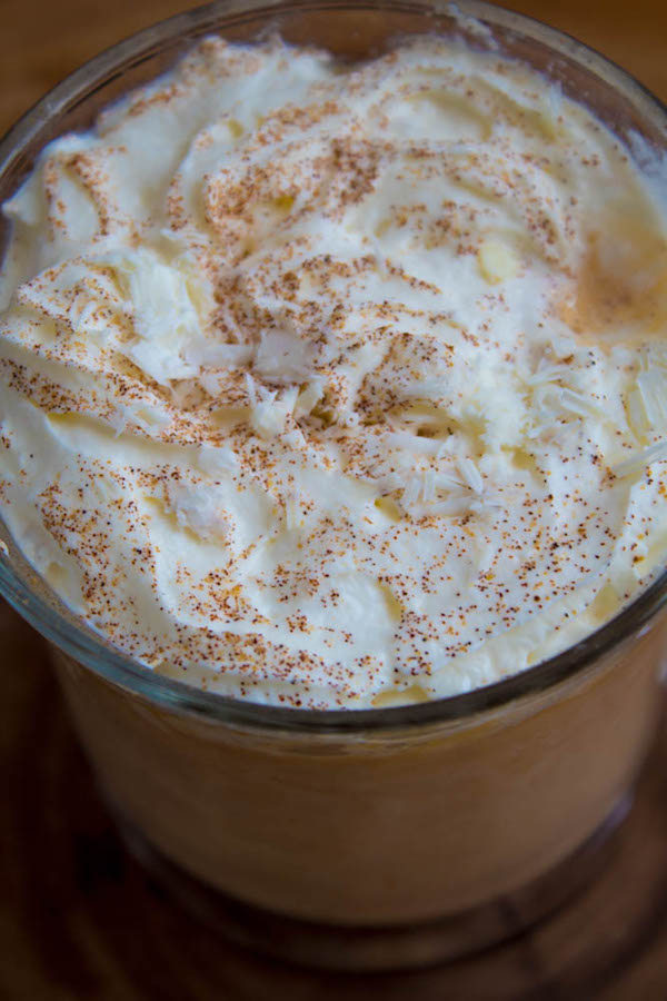 This Pumpkin Spice White Hot Chocolate is rich, smooth and creamy. Packed with classic fall flavours, this is the perfect beverage for warming up to the crisp autumn air.