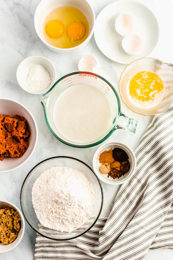 ingredients for pumpkin pancakes