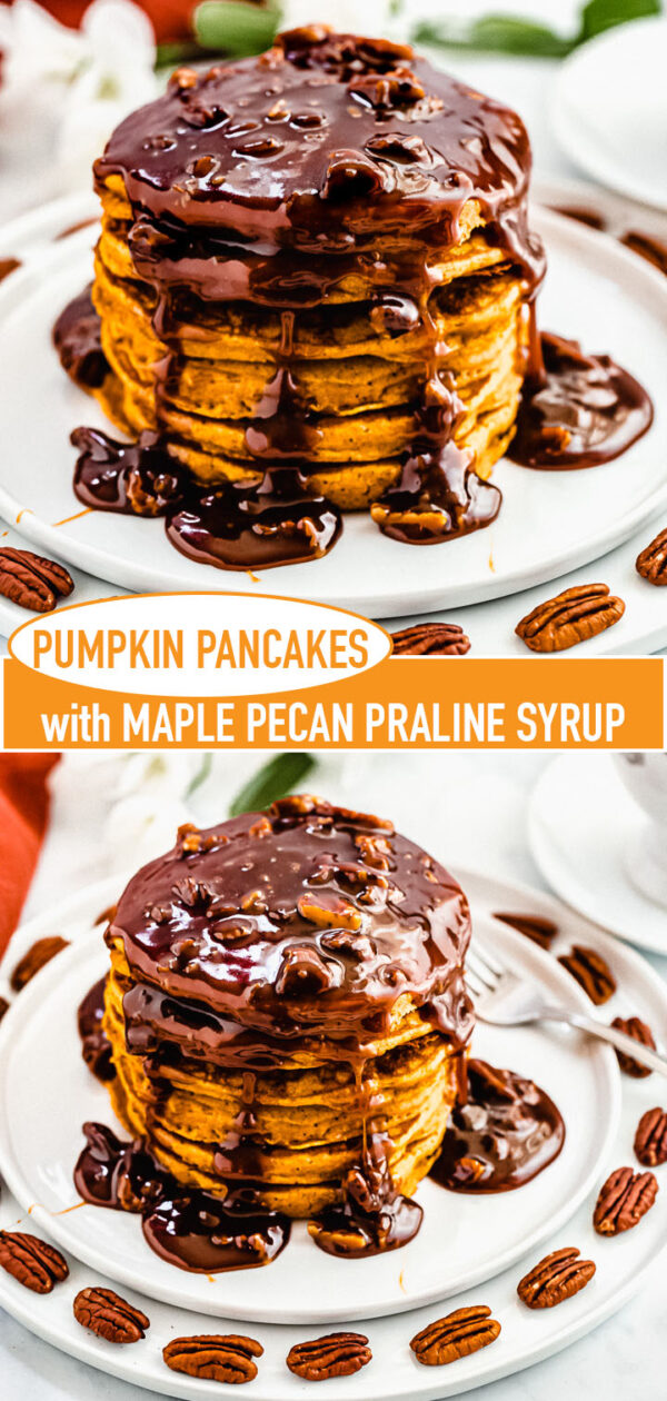 pumpkin pancakes pin image