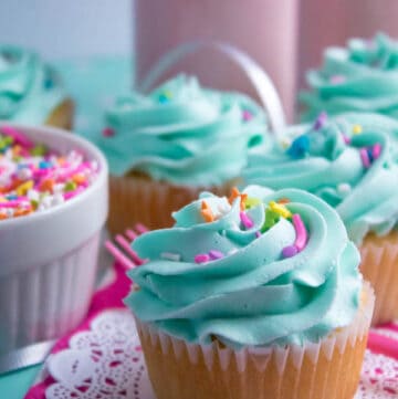 These Vanilla Cupcakes are light, fluffy and incredibly moist! Topped with a creamy and Dreamy Vanilla Buttercream, these are the best cupcakes for a birthday party or any event!