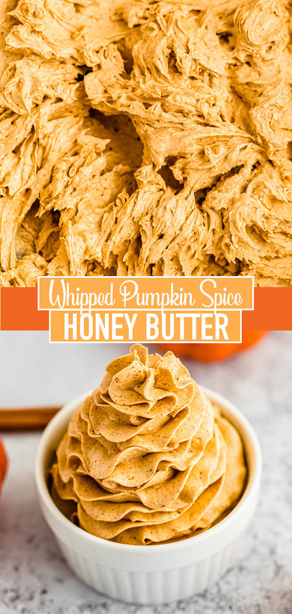 how to make whipped pumpkin spice honey butter pin image