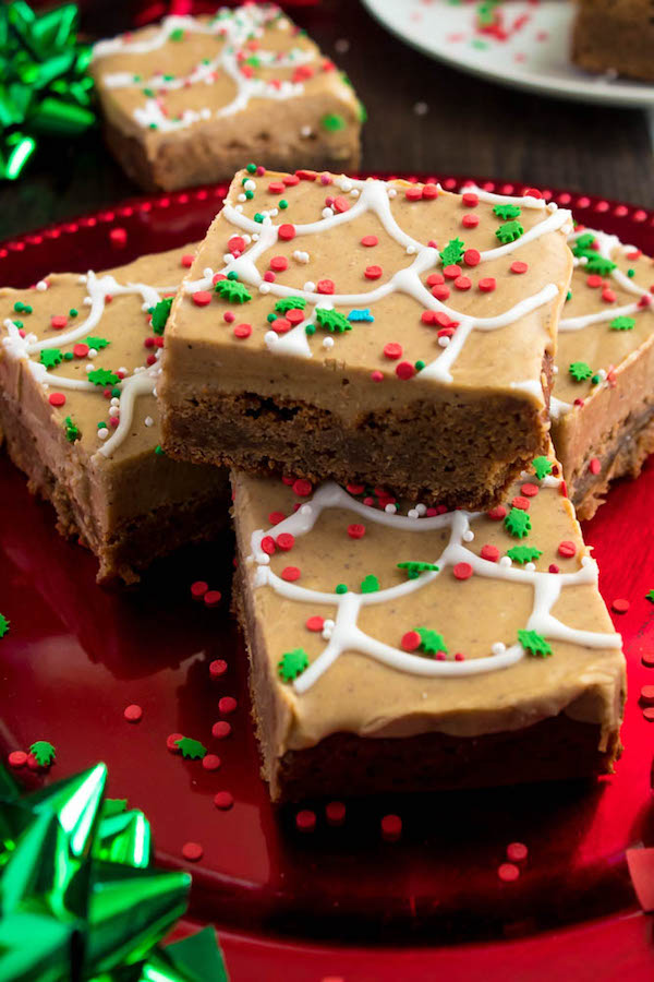 Gingerbread Fudge Blondies Recipe Queenslee Appétit
