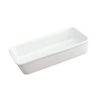 HIC Oblong Rectangular Baking Dish Roasting Lasagna Pan, Fine White Porcelain, 13-Inches x 9-Inches x 2.5-Inches