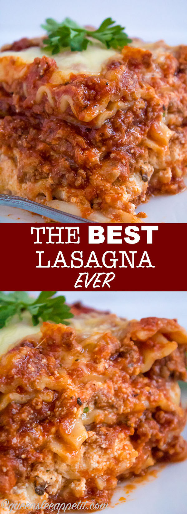 This Lasagna is the best I've ever had! Layers of a thick and meaty sauce, creamy ricotta filling and a cheesy topping. I guarantee this will be your new favourite go-to recipe for the holidays!