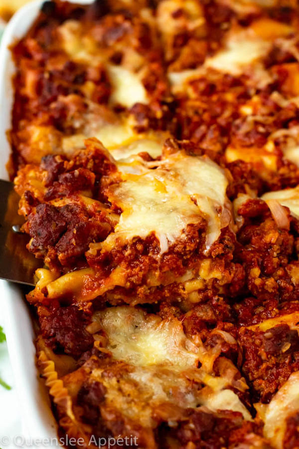 This Lasagna is the best I've ever had! Layers of a thick and meaty sauce, creamy ricotta filling and a cheesy topping. I guarantee this will be your new favourite go-to recipe for the holidays!