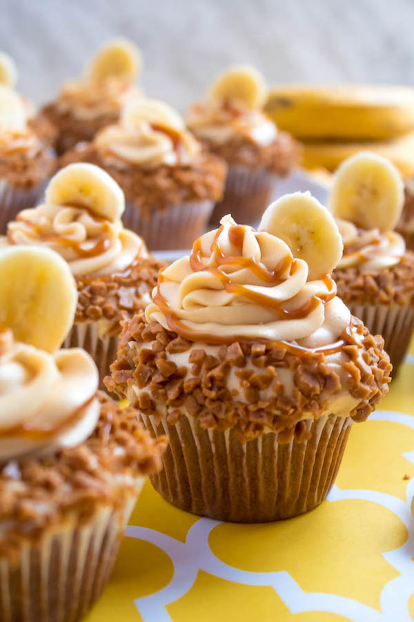 Banana Caramel Cupcakes