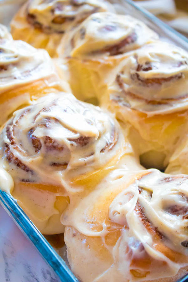 These are hands down the best Cinnamon Rolls I've ever had! They're incredibly soft, fluffy, warm and gooey. Smothered in a silky smooth Cinnamon Cream Cheese Icing, this will undoubtedly be your new favourite cinnamon roll recipe!