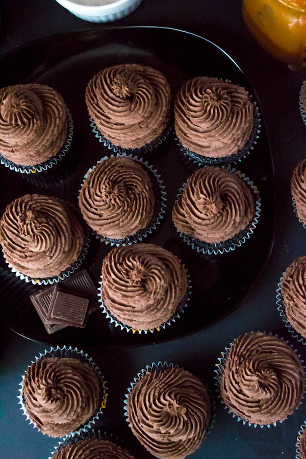 A light, fluffy, decadent and dreamy Dark Chocolate Buttercream Frosting. Perfect for frosting cakes, cupcakes, and more!