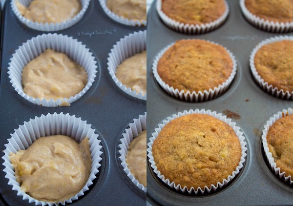 These Banana Caramel Cupcakes are moist, fluffy, tender and have the most perfect banana flavour! Filled with homemade caramel sauce, rolled in toffee bits and topped with Caramel Cream Cheese Frosting — these cupcakes will have your taste buds going crazy!