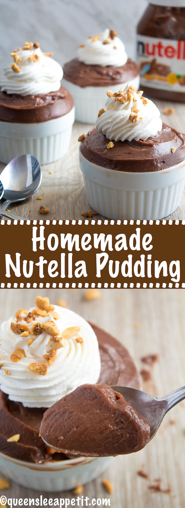 This Homemade Nutella Pudding is super velvety, thick and decadent. Packed with loads of Chocolate-hazelnut flavour, it's a tasty treat everyone will enjoy!