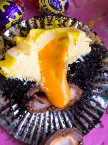 If you're a fan of Cadbury Creme Eggs, you're gonna fall in love with these Cadbury Creme Egg Cupcakes! These cupcakes are decadent, sweet, ooey and gooey. This is the perfect dessert for Easter!