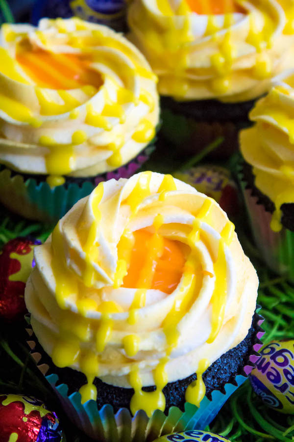 If you're a fan of Cadbury Creme Eggs, you're gonna fall in love with these Cadbury Creme Egg Cupcakes! These cupcakes are decadent, sweet, ooey and gooey. This is the perfect dessert for Easter!