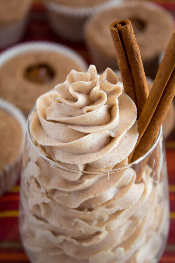 A light, fluffy, and dreamy Cinnamon Buttercream Frosting. Perfect for frosting cakes, cupcakes, and more!