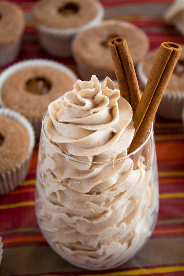 A light, fluffy, and dreamy Cinnamon Buttercream Frosting. Perfect for frosting cakes, cupcakes, and more!