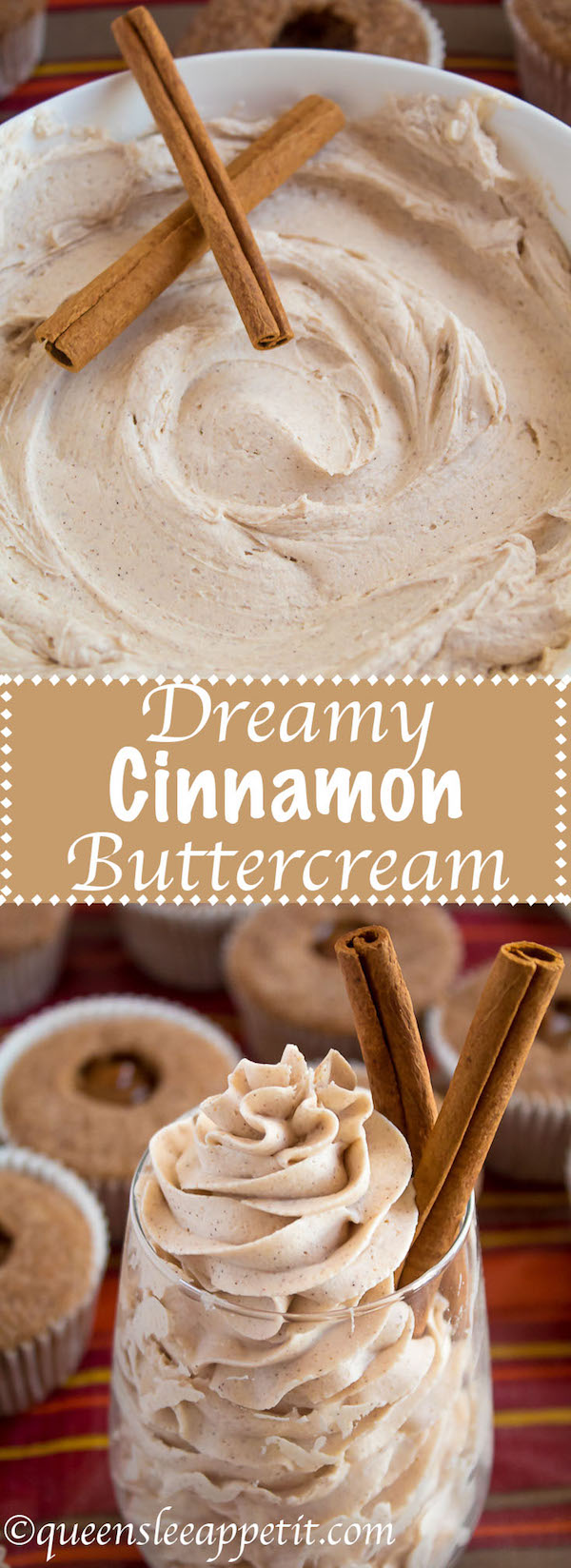 A light, fluffy, and dreamy Cinnamon Buttercream Frosting. Perfect for frosting cakes, cupcakes, and more!