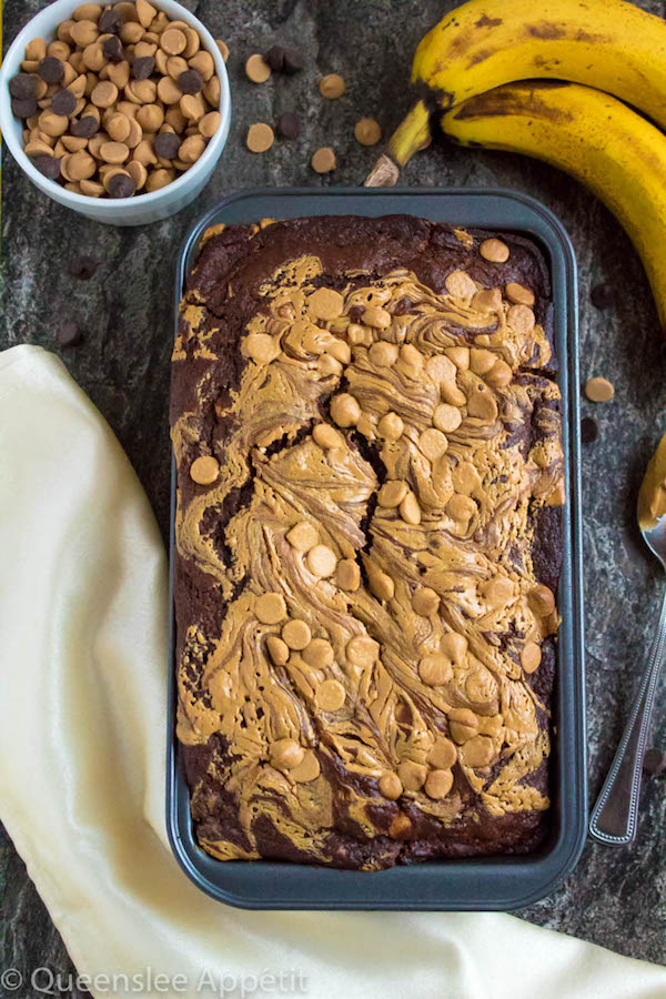 Chocolate and Peanut Butter Banana Bread Queenslee Appétit