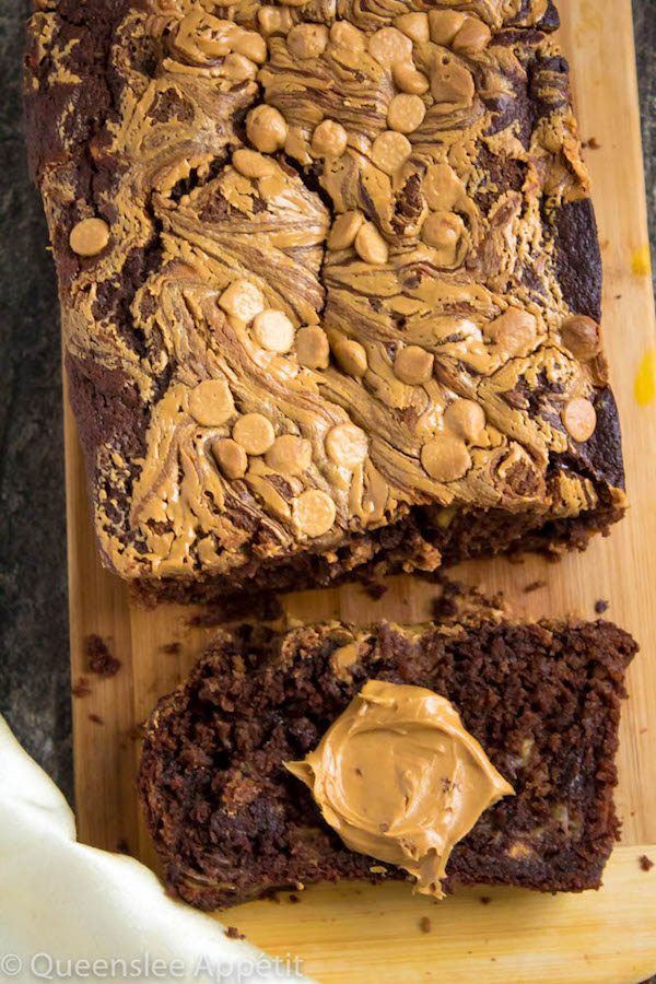 Chocolate and Peanut Butter Banana Bread Queenslee Appétit