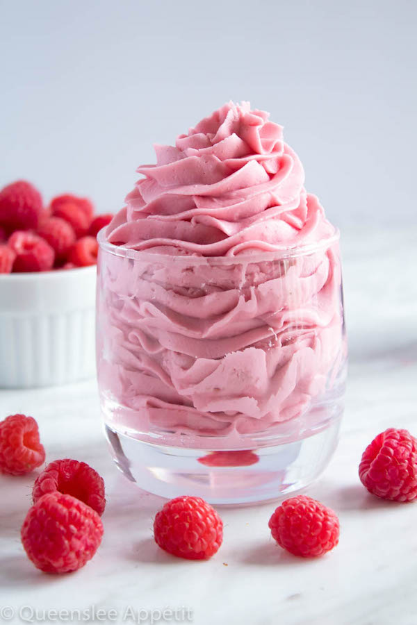 This Dreamy Raspberry Buttercream Frosting is perfectly light, fluffy and creamy. With an authentic raspberry flavour and gorgeous pink colour, this frosting will pair perfectly with any summer, Valentines Day or Mother’s Day dessert! 