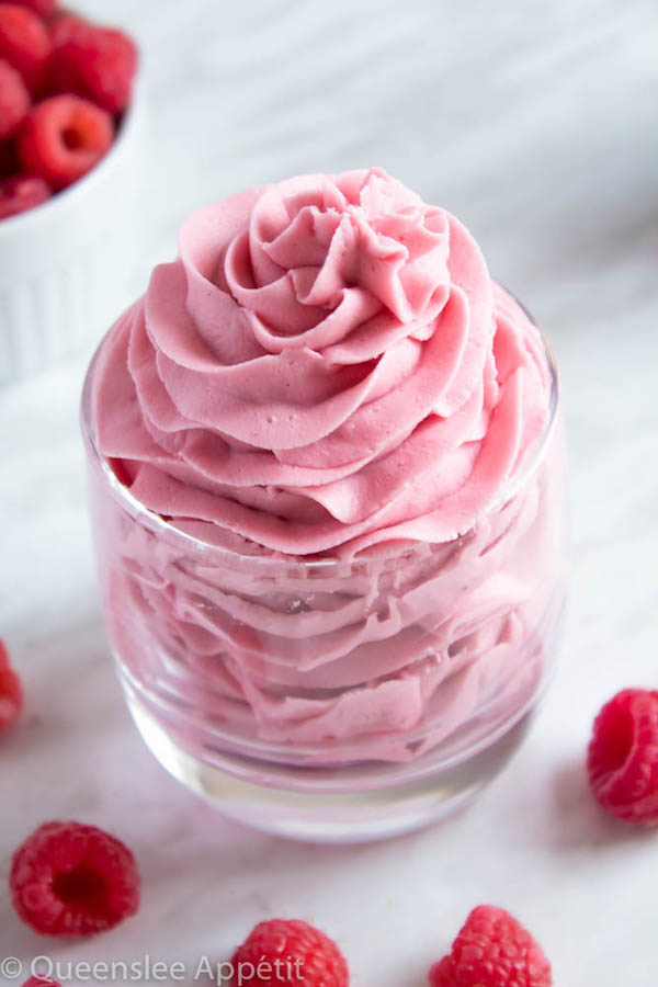 This Dreamy Raspberry Buttercream Frosting is perfectly light, fluffy and creamy. With an authentic raspberry flavour and gorgeous pink colour, this frosting will pair perfectly with any summer, Valentines Day or Mother’s Day dessert! 