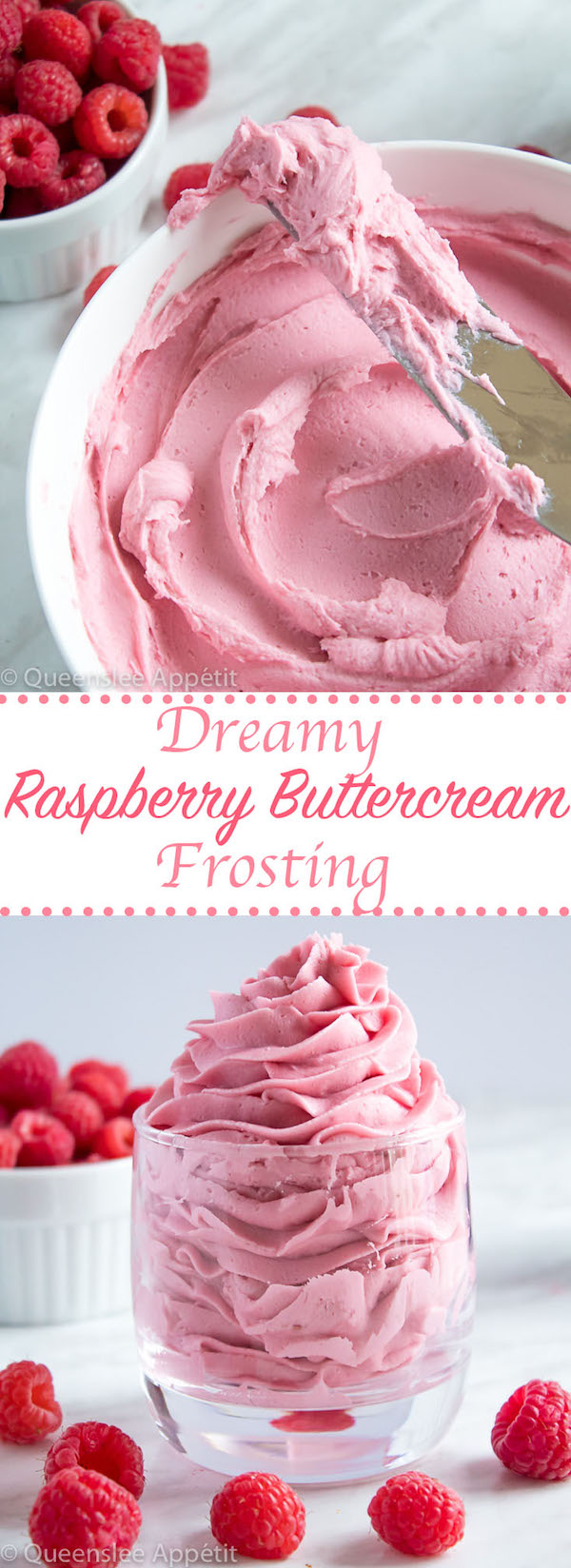 This Dreamy Raspberry Buttercream Frosting is perfectly light, fluffy and creamy. With an authentic raspberry flavour and gorgeous pink colour, this frosting will pair perfectly with any summer, Valentines Day or Mother’s Day dessert! 