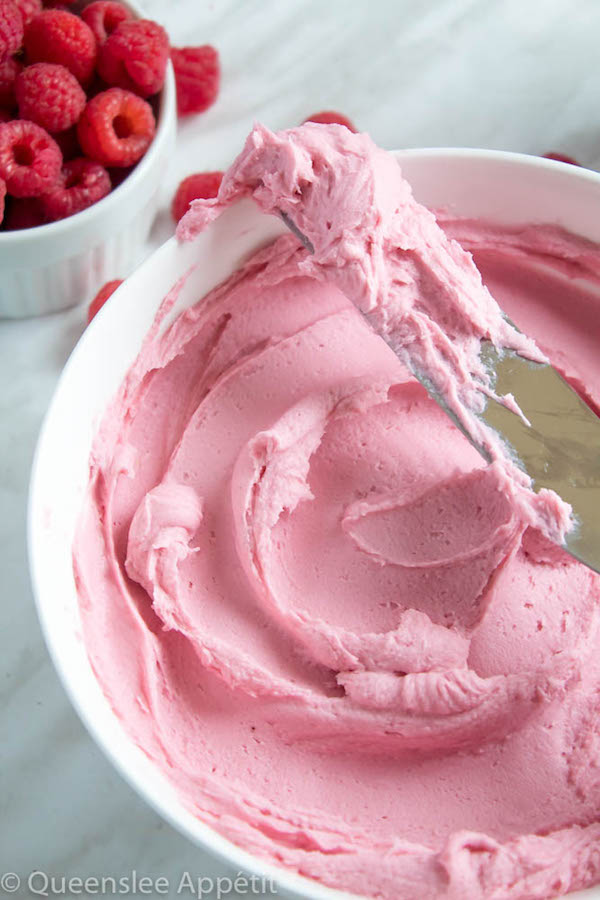 This Dreamy Raspberry Buttercream Frosting is perfectly light, fluffy and creamy. With an authentic raspberry flavour and gorgeous pink colour, this frosting will pair perfectly with any summer, Valentines Day or Mother’s Day dessert! 