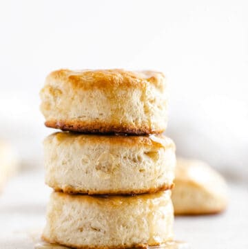 stack of three biscuits