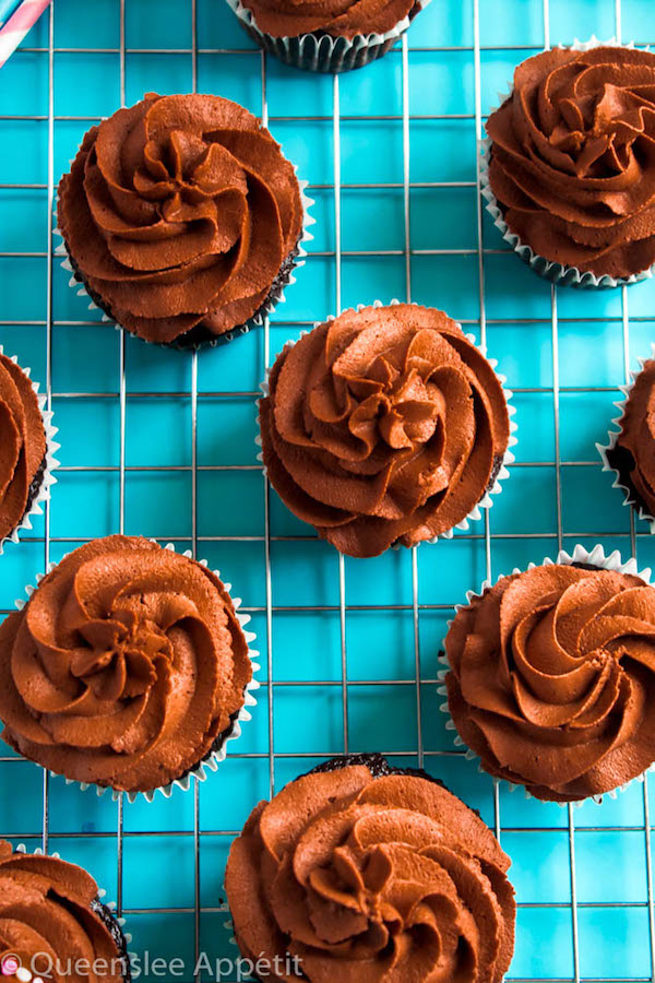 This Dreamy Vegan Chocolate Buttercream Frosting is perfectly rich, creamy and delicious. It’s 100% dairy-free so it would pair perfectly with all of your favourite vegan cakes and cupcakes! 