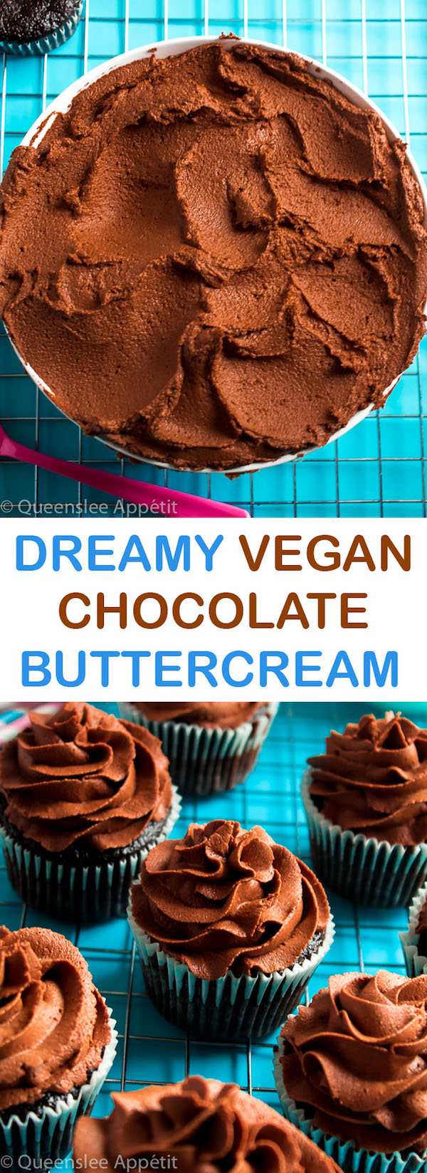 This Dreamy Vegan Chocolate Buttercream Frosting is perfectly rich, creamy and delicious. It’s 100% dairy-free so it would pair perfectly with all of your favourite vegan cakes and cupcakes! 