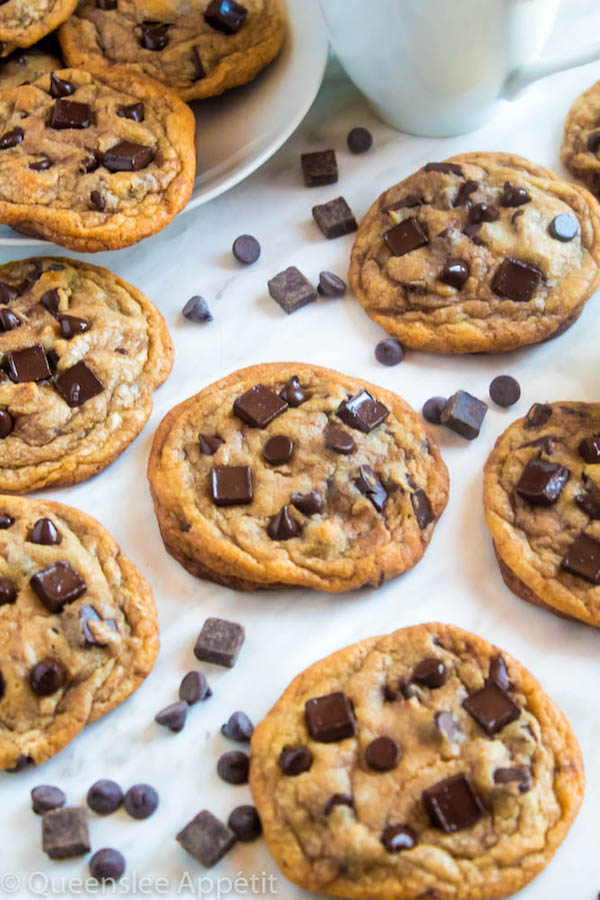 These cookies are the absolute best! They’re incredibly soft, chewy and delicious - and best of all they’re loaded, I mean LOADED with chocolate chips AND chocolate chunks! The perfect chocolate chip cookie.