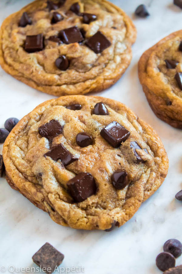 These cookies are the absolute best! They’re incredibly soft, chewy and delicious - and best of all they’re loaded, I mean LOADED with chocolate chips AND chocolate chunks! The perfect chocolate chip cookie.